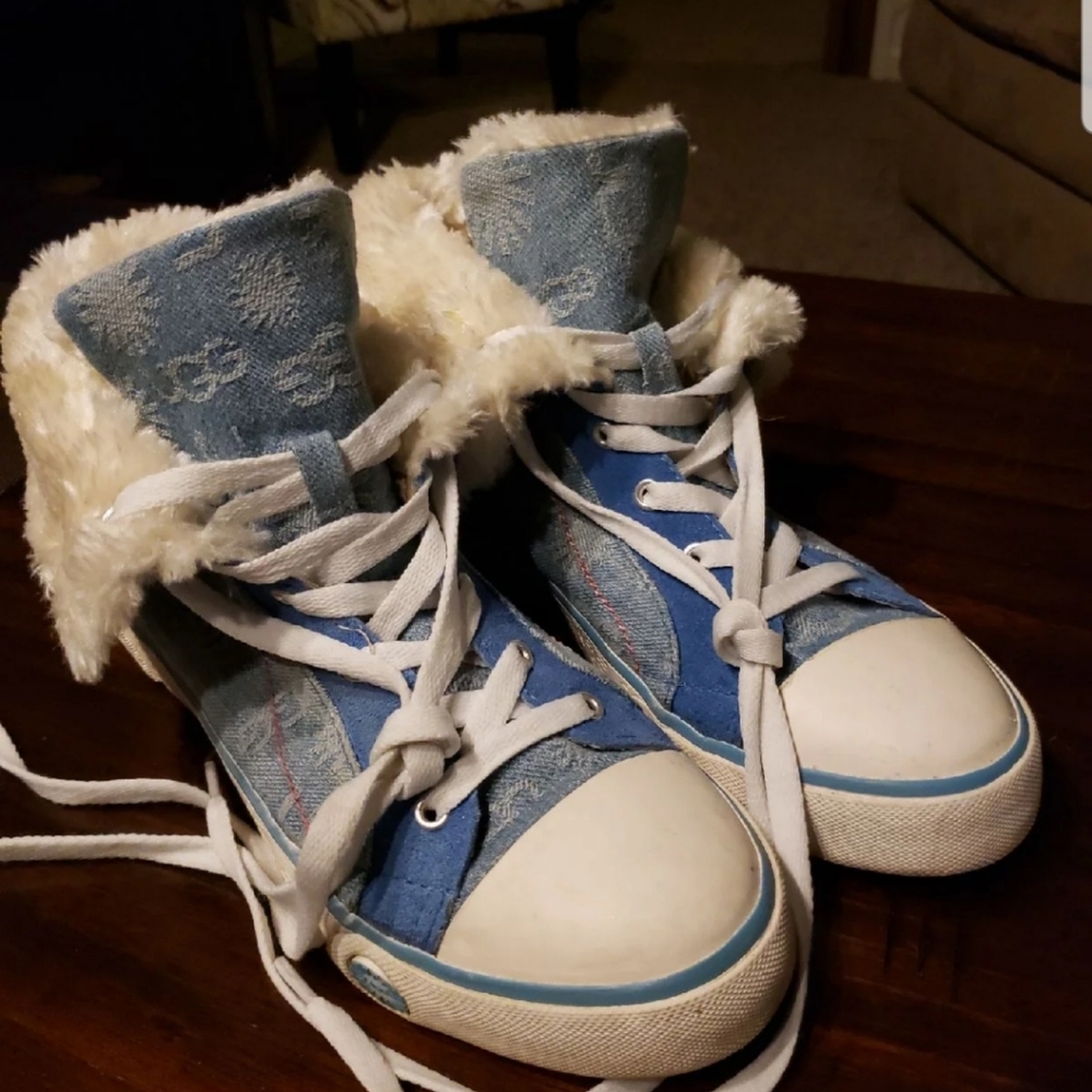 UGG Denim High Top Sneakers Size 8.5